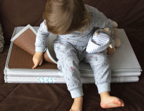 Детский коврик развивающий складной PARKLON Sillky Portable Облачка, 140x200x1 см фото 7