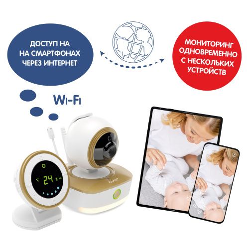 2-в-1 Wi-Fi Full HD радио-видеоняня Ramili Baby RV1800 с повышенной дальностью фото 8