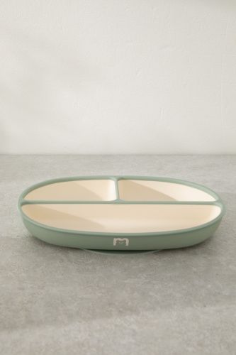 MADEBYBEAR/Силиконовая тарелка секционная на присоске 560 мл mint
